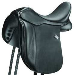 Silla de doma Bates Wide cuero Heritage