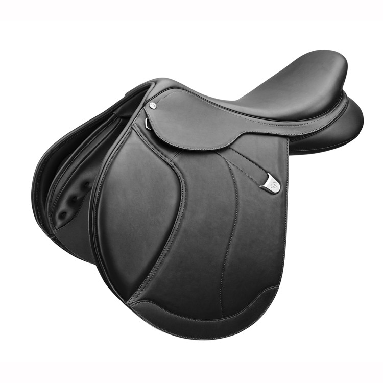 Silla Bates Caprilli Close Contact+ con faldón adelantado de cuero Luxe