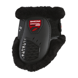 Protectores de menudillo de borrego Zandona Carbon Air Sensitive+ para caballos jóvenes