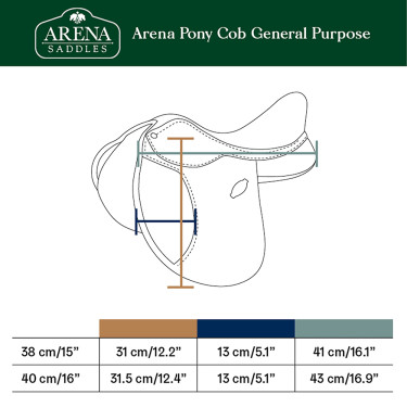 Selle Arena mixte poney cob Negro Selle Arena mixte poney cob Negro