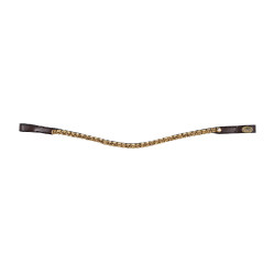Frontal con pedrería HFI Marrón / oro Marr&amp;amp;amp;oacute;n