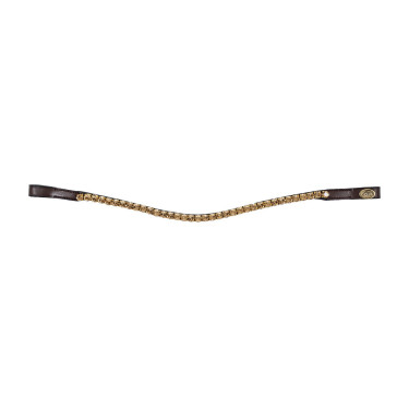 Frontal con pedrería HFI Marrón / oro Marr&amp;amp;amp;oacute;n
