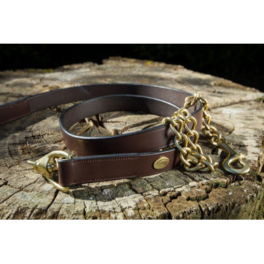 Longe de presentación de cuero HFI Castaño Marrón