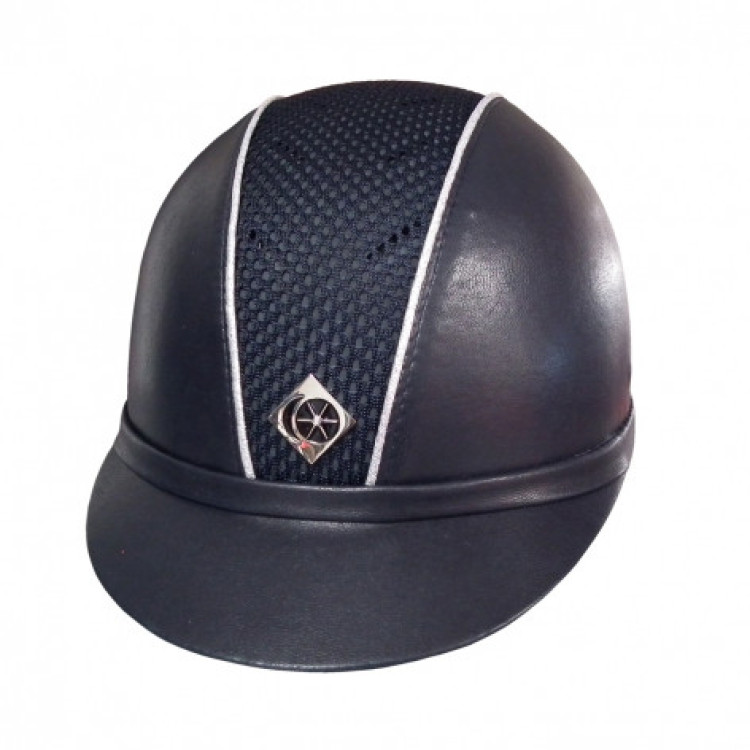Casco Charles Owen SP8 con ribete de imitación de cuero