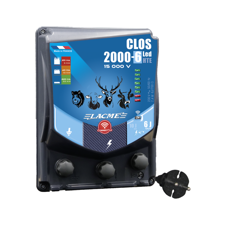Electrificador Lacmé Clos 2000-6 LED Connect'LD
