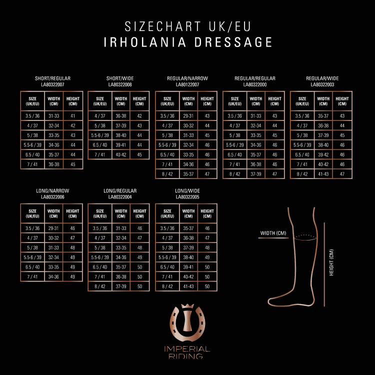 Botas de equitación Imperial Riding Olania Dressage Largas/Estrechas Botas de equitación Imperial Riding Olania Dressage Largas/Estrechas
