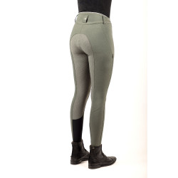 Pantalón Euro-Star Equitation Queen Diamond FullGrip Gris castor