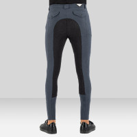 Pantalón de equitación Euro-star Gabriel Grip Connect Full Gris imán