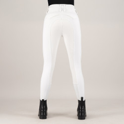 Pantalón de equitación Euro-Star Aurelia Competition Grip Connect Full Blanco / oro rosa