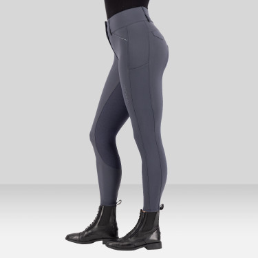 Pantalón de equitación Euro-Star Aurelia Grip Connect Full Imán Gris