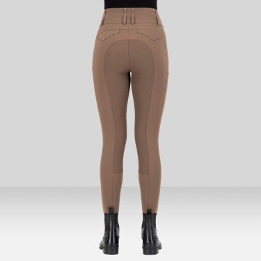 Pantalón de equitación Euro-Star Aurelia Grip Connect Full Caramelo Marrón