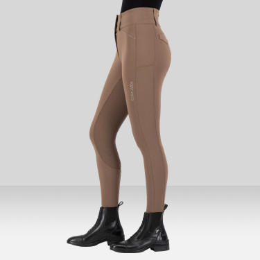 Pantalón de equitación Euro-Star Aurelia Grip Connect Full Caramelo Marrón