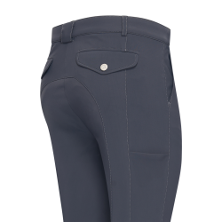 Pantalón de equitación Euro-star Gabriel Grip Connect Knee Gris imán