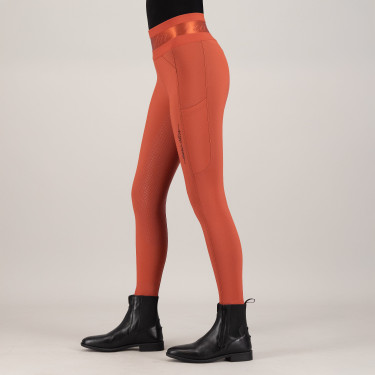 Leggings de equitación Euro-Star Impress FullGrip Cinna oscuro Naranja