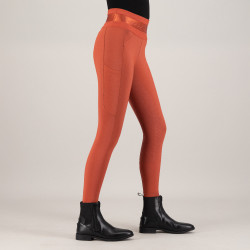 Leggings de equitación Euro-Star Impress FullGrip Cinna oscuro Naranja
