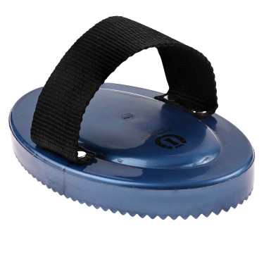 Peine de curry de PVC con mango Imperial Riding Zafiro Azul