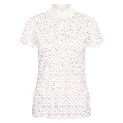 Polo con cuello Imperial Riding Roxy AOP Blanc - Rose Blanco