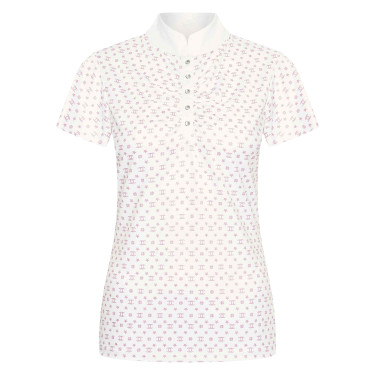 Polo con cuello Imperial Riding Roxy AOP Blanc - Rose Blanco