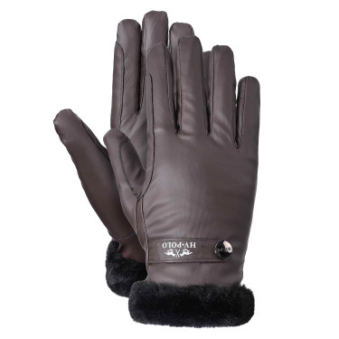 Guantes HV Polo Granate Piedra Gris