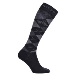 Calcetines tipo polo Argyle HV Negro / gris claro