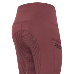 Leggings de equitación Euro-Star Breez Fashion FullGrip para mujer Mejillas rojo oscuro Rosa