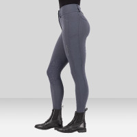 Pantalón de equitación Euro-Star Aurelia Connect Grip rodillas mujer Imán Gris