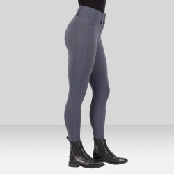 Pantalón de equitación Euro-Star Aurelia Connect Grip rodillas mujer Imán Gris