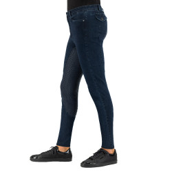 Pantalón de equitación Euro-Star Camillo Denim FullGrip Marino Azul marino