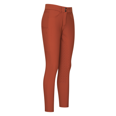 Pantalón de equitación Euro-Star Empress FullGrip Cinna oscuro Naranja