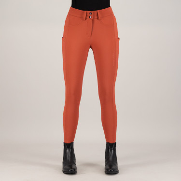 Pantalón de equitación Euro-Star Empress FullGrip Cinna oscuro Naranja