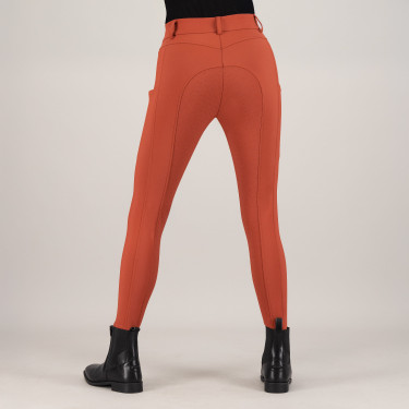 Pantalón de equitación Euro-Star Empress FullGrip Cinna oscuro Naranja