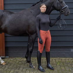 Pantalón de equitación Euro-Star Empress FullGrip Cinna oscuro Naranja