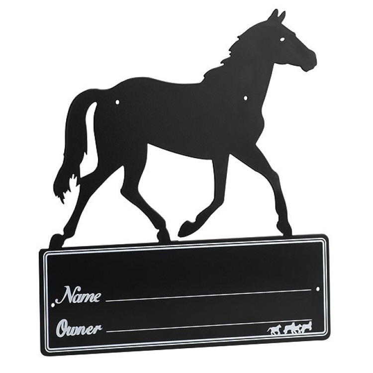 Placa de box "Silhouette de cheval" Placa de box "Silhouette de cheval"