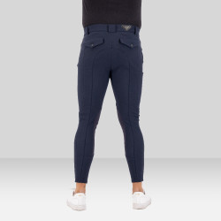 Pantalón de equitación Euro-Star Gabriel thermaline Connect Grip de rodilla para hombre Noche Azul