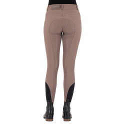 Pantalón de equitación HV Polo Miranda FullGrip Invierno mujer Hierro Beige