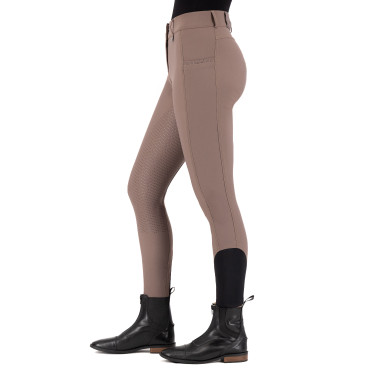 Pantalón de equitación HV Polo Miranda FullGrip Invierno mujer Hierro Beige