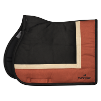 Almohadilla de montar Euro-Star Simi Leath Striped GP Cinna oscuro