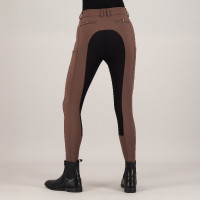 Pantalón de equitación Euro-Star Arielle Connect FullGrip mujer Caramelo Marrón