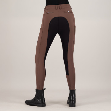 Pantalón de equitación Euro-Star Arielle Connect FullGrip mujer Caramelo Marrón