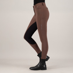Pantalón de equitación Euro-Star Arielle Connect FullGrip mujer Caramelo Marrón