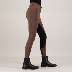 Pantalón de equitación Euro-Star Arielle Connect FullGrip mujer Caramelo Marrón