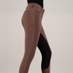 Pantalón de equitación Euro-Star Arielle Connect FullGrip mujer Caramelo Marrón