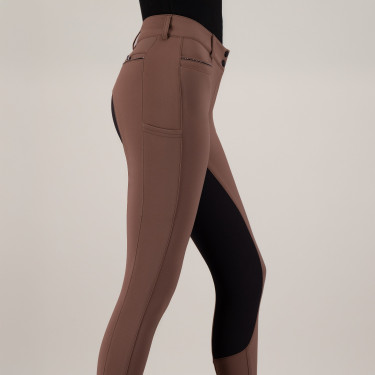 Pantalón de equitación Euro-Star Arielle Connect FullGrip mujer Caramelo Marrón