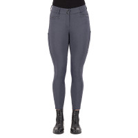 Pantalón de equitación Euro-Star Arielle Connect grip en las rodillas para mujer Gris mezcla