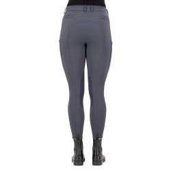 Pantalón de equitación Euro-Star Arielle Connect grip en las rodillas para mujer Gris mezcla