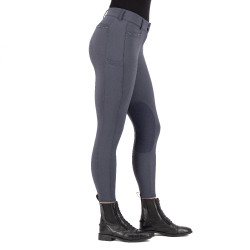 Pantalón de equitación Euro-Star Arielle Connect grip en las rodillas para mujer Gris mezcla