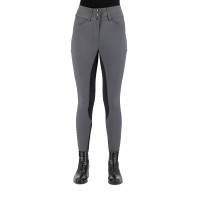 Pantalón de equitación Euro-Star Aurelia Connect FullGrip mujer Gris imán