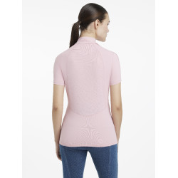 Capa base de manga corta Maria LeMieux Floración Rosa