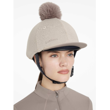 Toque de malla Maria LeMieux Almendra Beige