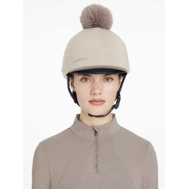 Toque de malla Maria LeMieux Almendra Beige